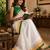 white green chanderi cotton printed party wear festive 1 minute ready to wear saree with unstitched blouse piece