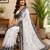 white chanderi cotton printed party wear festive 1 minute ready to wear saree with unstitched blouse piece
