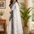 white chanderi cotton printed party wear festive 1 minute ready to wear saree with unstitched blouse piece