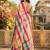 off white chanderi cotton printed party wear festive 1 minute ready to wear saree with unstitched blouse piece