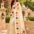 off white pink chanderi cotton printed party wear festive 1 minute ready to wear saree with unstitched blouse piece