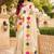 off white pink chanderi cotton printed party wear festive 1 minute ready to wear saree with unstitched blouse piece