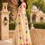 off white pink chanderi cotton printed party wear festive 1 minute ready to wear saree with unstitched blouse piece