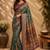 rama purple chanderi cotton printed  party wear festive 1 minute ready to wear saree with unstitched blouse piece