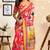 pink chanderi cotton printed work designer party wear festive 1 minute ready to wear saree with unstitched blouse piece