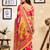 pink chanderi cotton printed work designer party wear festive 1 minute ready to wear saree with unstitched blouse piece