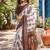 white coffee chanderi cotton printed party wear festive 1 minute ready to wear saree with unstitched blouse piece