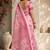 baby pink chanderi cotton printed  party wear festive 1 minute ready to wear saree with unstitched blouse piece