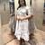 grey rayon printed dress