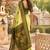 lemon mehendi chanderi cotton printed party wear festive 1 minute ready to wear saree with unstitched blouse piece