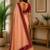 pich rani pink chanderi cotton printed  party wear festive 1 minute ready to wear saree with unstitched blouse piece