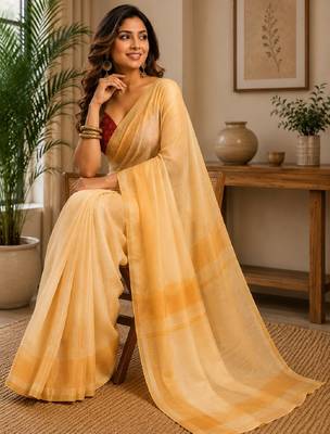 off white maroon chanderi cotton printed  party wear festive 1 minute ready to wear saree with unstitched blouse piece 4