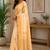 beige chanderi cotton printed work party wear  festive 1 minute ready to wear saree with unstitched blouse piece