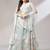 light green net embroidered lehenga choli with dupatta