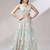 light green net embroidered lehenga choli with dupatta