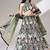 olive net embroidered lehenga choli with dupatta