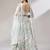 light green net embroidered lehenga choli with dupatta