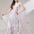 lavender net embroidered lehenga choli with dupatta