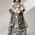 olive net embroidered lehenga choli with dupatta