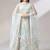 light green net embroidered lehenga choli with dupatta
