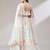 off white net embroidered lehenga choli with dupatta