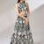 olive net embroidered lehenga choli with dupatta