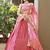 pink chiffon embroidered lehenga choli with dupatta
