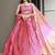 pink chiffon embroidered lehenga choli with dupatta