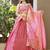 pink chiffon embroidered lehenga choli with dupatta