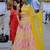yellow chiffon embroidered lehenga choli with dupatta