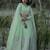 light green georgette embroidered lehenga choli with dupatta