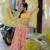 yellow chiffon embroidered lehenga choli with dupatta