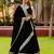 black georgette embroidered lehenga choli with dupatta