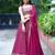 wine georgette embroidered lehenga choli with dupatta