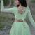 light green georgette embroidered lehenga choli with dupatta