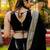 black georgette embroidered lehenga choli with dupatta