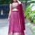 wine georgette embroidered lehenga choli with dupatta