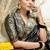 Black woven art silk saree with blouse