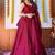 rani pink georgette embroidered lehenga choli with dupatta