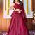 rani pink georgette embroidered lehenga choli with dupatta