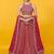 red georgette embroidered lehenga choli with dupatta