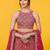 red georgette embroidered lehenga choli with dupatta