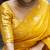 Mustard yellow woven art silk saree with blouse