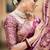 Wine purple woven art silk saree with blouse