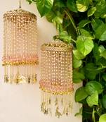 Chandelier pink stones baraat charms kaleera - set of 2 pieces