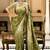 Mehendi green woven art silk saree with blouse