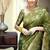 Mehendi green woven art silk saree with blouse
