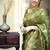 Mehendi green woven art silk saree with blouse