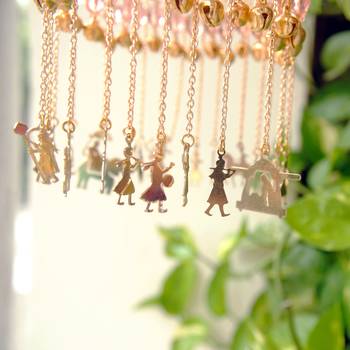 Chandelier pink stones baraat charms kaleera - set of 2 pieces 4