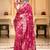 Rani pink woven art silk saree with blouse